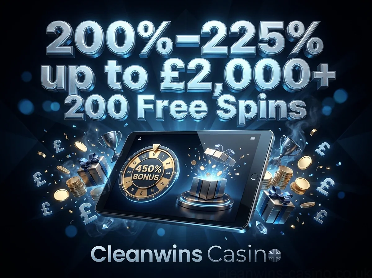 200%–225% up to £2,000+ 200 Free Spins
